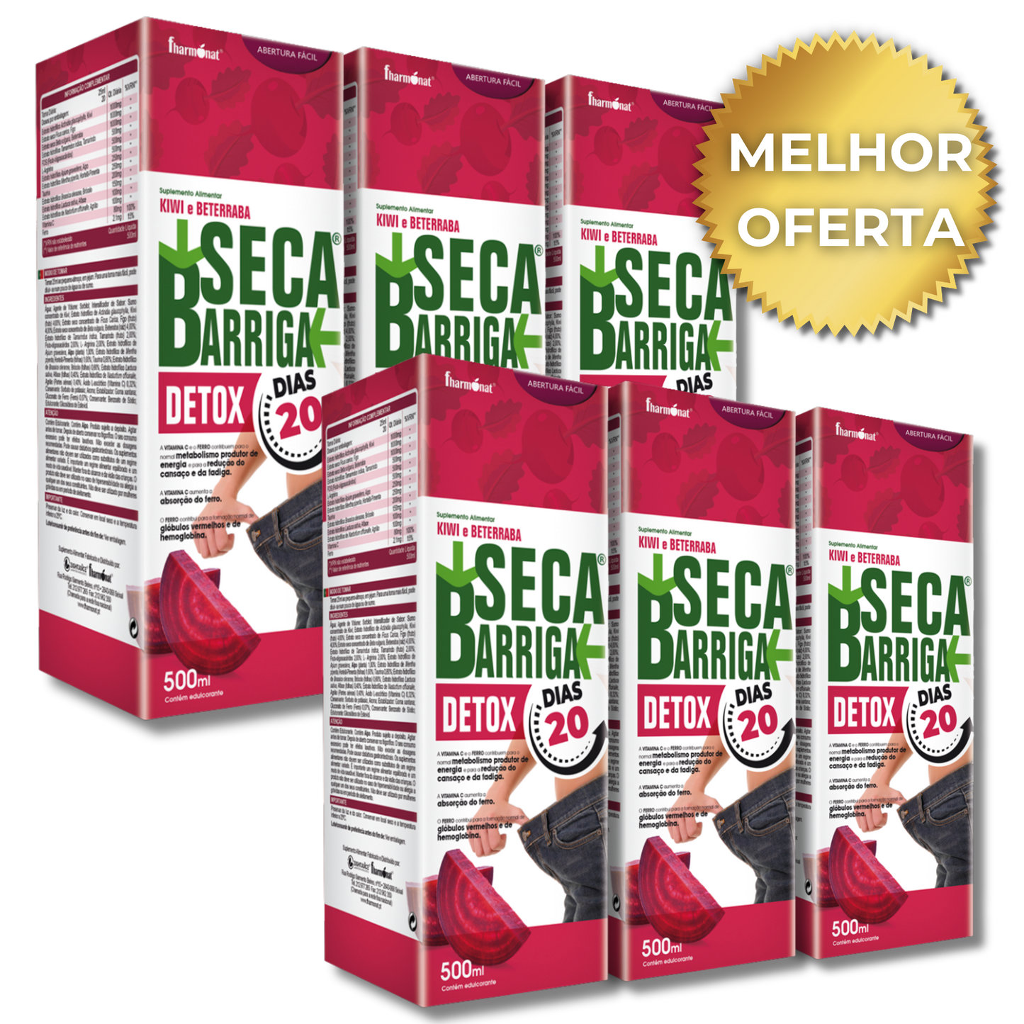 20-Day Detox Belly Cleanse – Kiwi & Beetroot (500ml)