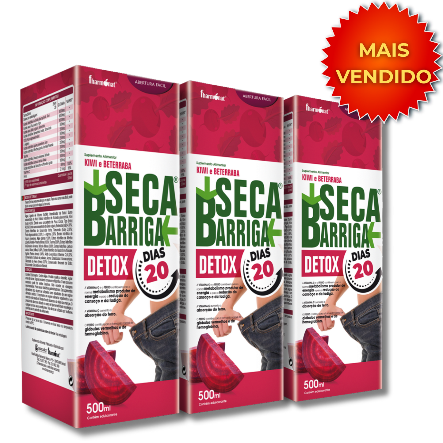 20-Day Detox Belly Cleanse – Kiwi &amp; Beetroot (500ml)