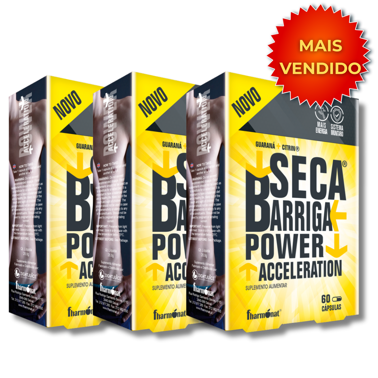 Seca Barriga Power Acceleration 60 Capsules – Energy, Metabolism and Fat Burning